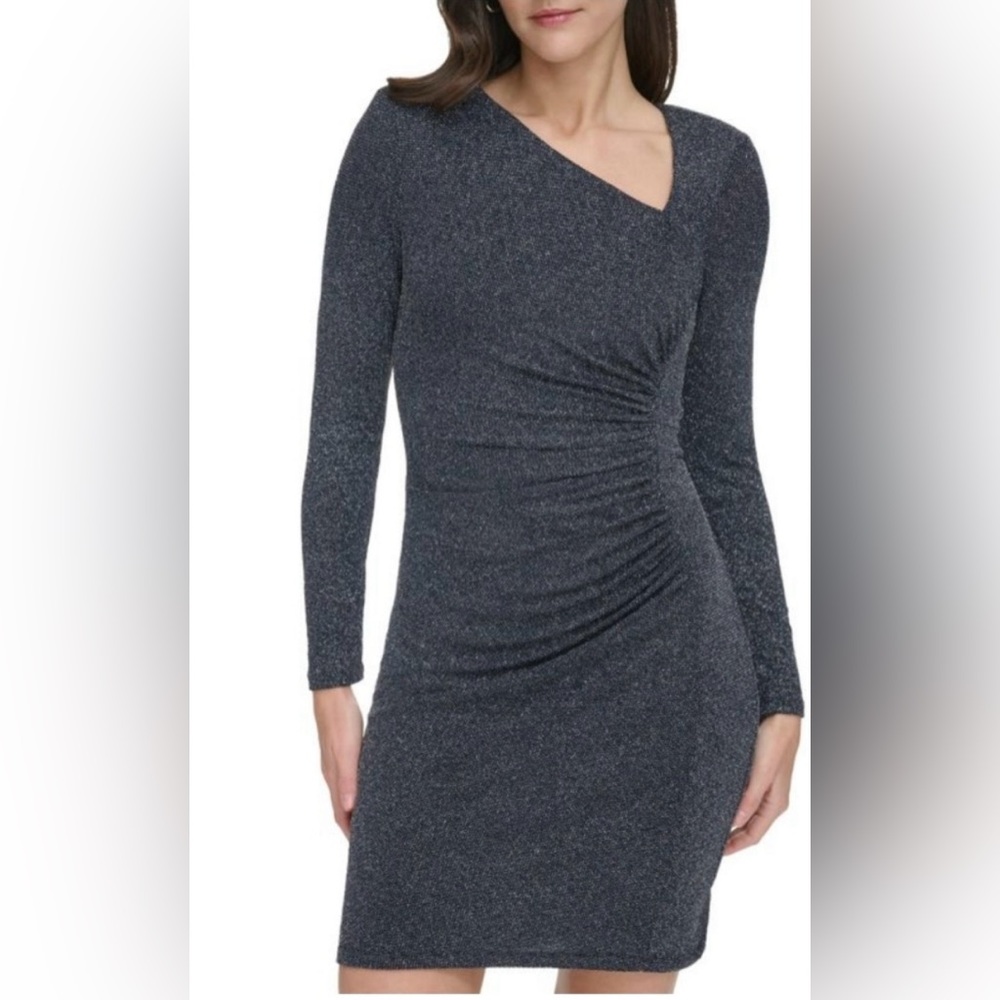 Vince Camuto Charcoal Long Sleeve Dress